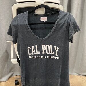 Cal Poly SLO Charcoal V-Neck Tee